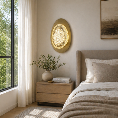 Lampada da Parete Decorativa LED Luna 83W Diametro 120CM Luce Fredda/Neutra/Calda Nera