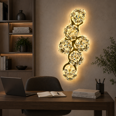 Lampada da Parete Decorativa LED Luna 83W Diametro 120CM Luce Fredda/Neutra/Calda Nera