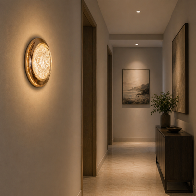 Lampada da Parete Decorativa LED Luna 83W Diametro 120CM Luce Fredda/Neutra/Calda Nera