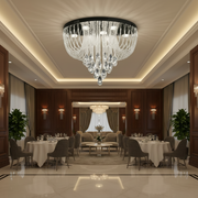 Candelabru LED Cristal MAGE Magno, 33W, Lumina Calda/Neutra/Rece, Diametru 60cm, Crom Lucios