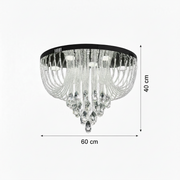 Candelabru LED Cristal MAGE Magno, 33W, Lumina Calda/Neutra/Rece, Diametru 60cm, Crom Lucios
