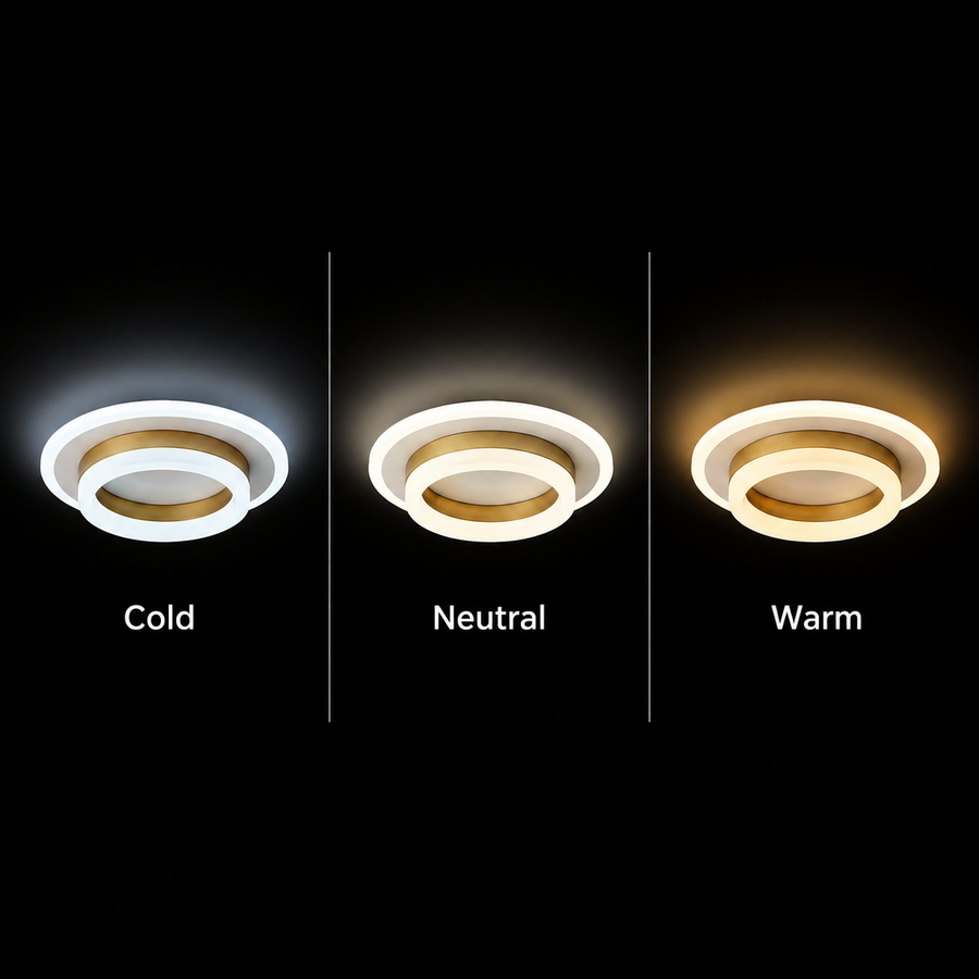 Lampadario LED SOLENA ROTONDA 21W, Diametro 20cm, Luce Fredda/Calda/Neutra, Lampadari LED Bianco Oro Titolo predefinito Alessandro Design