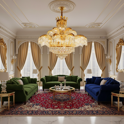 Lampadario di cristallo Regalis 11x E14, diametro 85 cm, oro lucido, altezza regolabile, metallo e cristallo