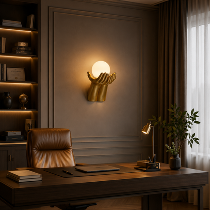 Aplica Decorativa RUKI, 30x20cm, 1xG9, Sticla si Resina, Auriu