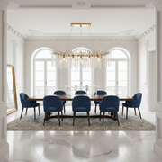 Candelabru Cristal ARBUS Regalis, 120x40cm, 12xE14, Auriu, Metal si Cristal