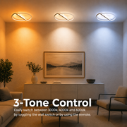 Lampadario LED con telecomando VECTOR ARCUS 52W, 2 Elementi, Luce Fredda/Calda/Neutra, Dimmerabile, Bianco Nero, Metallo