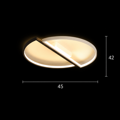Lampadario LED con telecomando VECTOR ARCUS 52W, 2 Elementi, Luce Fredda/Calda/Neutra, Dimmerabile, Bianco Nero, Metallo