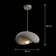 Lustra Moderna FOAMER Petito, 28 cm, Suspendata, 1 X E27, Gri, Metal si Spuma, Inaltime Reglabila