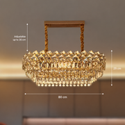 Lampadario di cristallo WINDSOR Regalis 10x E14, Oro lucido, Altezza regolabile Lampadari di cristallo Titolo predefinito Alessandro Design