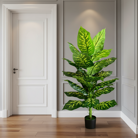 Plantă Artificială Tip Dieffenbachia, 150 cm, Verde