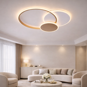 Lustra LED cu telecomanda KILLIAN 46W, 3 Cercuri, lumina Rece/Calda/Neutra 3000K/4000K/6000K, Dimabila, Auriu Alb Lustre LED cu Telecomanda Default Title Alessandro Design