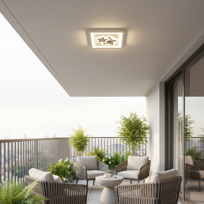 Lustra LED KATHLEEN RGB 25W, lumina Calda/Neutra, Alb