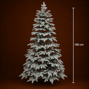 Brad Artificial CRAN, 180 cm, 505 vârfuri, Verde si Alb