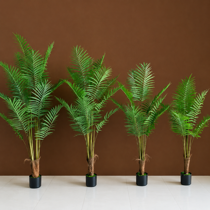 Planta Artificială Copac Tip Palmier Kentia, Cu Frunze Elegante, 200 cm, 15 frunze, Verde, cu Ghiveci