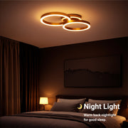 Lampadario LED con Telecomando RINOVA 66W, 2 Cerchi, Luce Fredda/Calda/Neutra, Dimmerabile, Lampadari LED Oro Lucido con Telecomando Titolo predefinito Alessandro Design