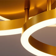 Lampadario LED con Telecomando RINOVA 66W, 2 Cerchi, Luce Fredda/Calda/Neutra, Dimmerabile, Lampadari LED Oro Lucido con Telecomando Titolo predefinito Alessandro Design