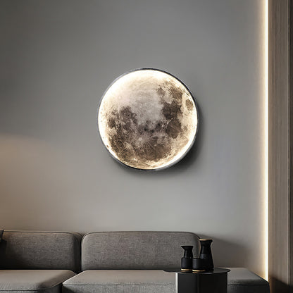 Lampada Decorativa da Parete a LED con Telecomando, Moon 34W Diametro 50CM Luce Calda Neutra Fredda 3000/4000/6000K Lampadari LED con Telecomando Titolo predefinito Alessandro Design