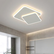 Lampadario a LED con telecomando FUTURA LUMINA 66W, 2 Quadrati, Luce Fredda/Calda/Neutra, Dimmerabile, Lampadario a LED Bianco con telecomando Titolo predefinito Alessandro Design