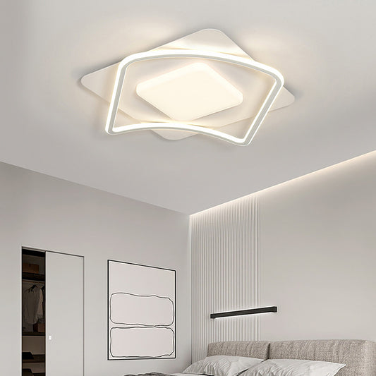 Lustra LED cu telecomanda MODERNO 53W, 2 Patrate, lumina Rece/Calda/Neutra, Dimabila, Alb Lustre LED cu Telecomanda Default Title Alessandro Design