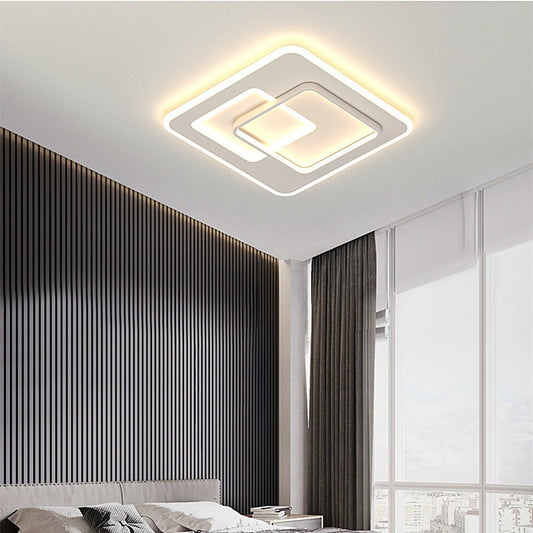 Lampadario a LED con telecomando NOLUX 34W, Quadrato, Luce Fredda/Calda/Neutra, Dimmerabile, Lampadari a LED bianchi con telecomando Titolo predefinito Alessandro Design