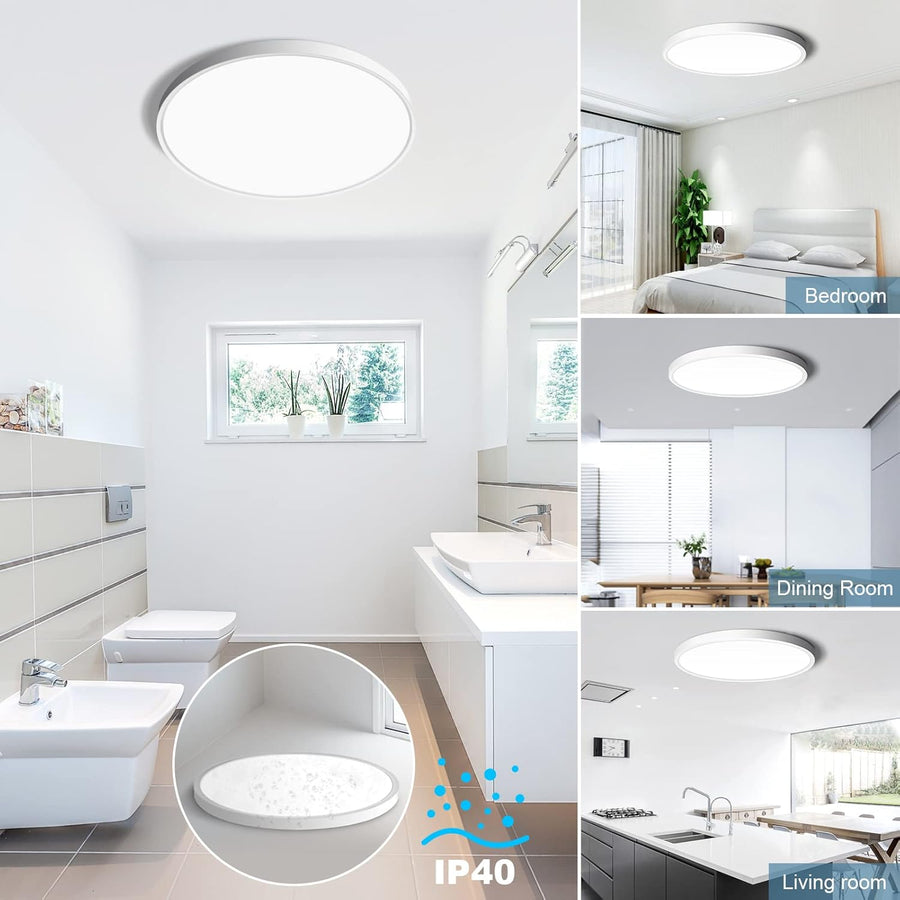 SOLIS Plafoniera LED 27cm 20W Luce Fredda, Plafoniere LED Bianco Titolo predefinito Alessandro Design