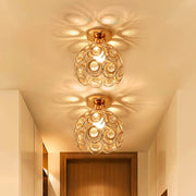 Lampadario Vera, 1xE27, D18H15cm, Oro, Metallo e Cristallo Lampadari Classici Titolo predefinito Alessandro Design