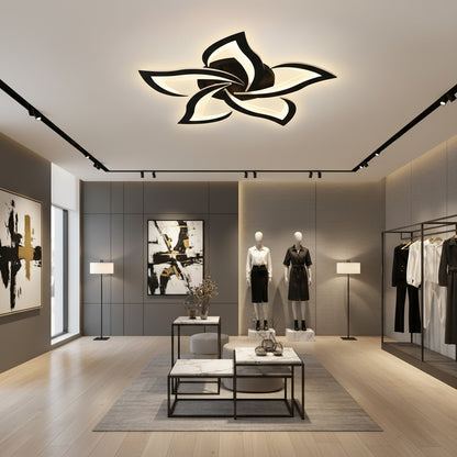 Lampadario LED LT660/5BK, 5 Elementi, 54W, Luce 3000/4000/6000K, Nero, Altezza Regolabile