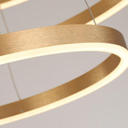 Lampadario LED a Sospensione con telecomando CHRISTINE, 41W, 2 Cerchi, Luce Fredda/Calda/Neutra, Dimmerabile, Oro Lucido, Lampadari LED con Telecomando ad Altezza Regolabile Titolo predefinito Alessandro Design
