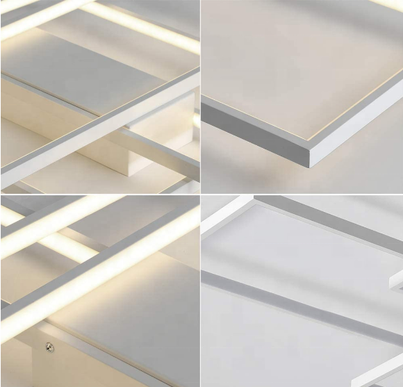 Lampadario LED con telecomando LANDYN 78W, Luce Fredda/Calda/Neutra, Dimmerabile, Lampadari LED Bianchi con Telecomando Titolo predefinito Alessandro Design