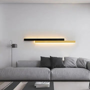LINIUS Lampadario LED 29W, 2 Elementi, Lineare, Luce Calda/Neutra/Fredda, Oro Nero Lampade da parete per interni Titolo predefinito Alessandro Design