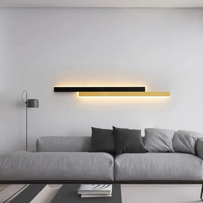 LINIUS Lampadario LED 29W, 2 Elementi, Lineare, Luce Calda/Neutra/Fredda, Oro Nero Lampade da parete per interni Titolo predefinito Alessandro Design
