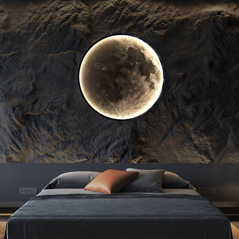 Lampada Decorativa da Parete a LED con Telecomando, Moon 34W Diametro 50CM Luce Calda Neutra Fredda 3000/4000/6000K Lampadari LED con Telecomando Titolo predefinito Alessandro Design