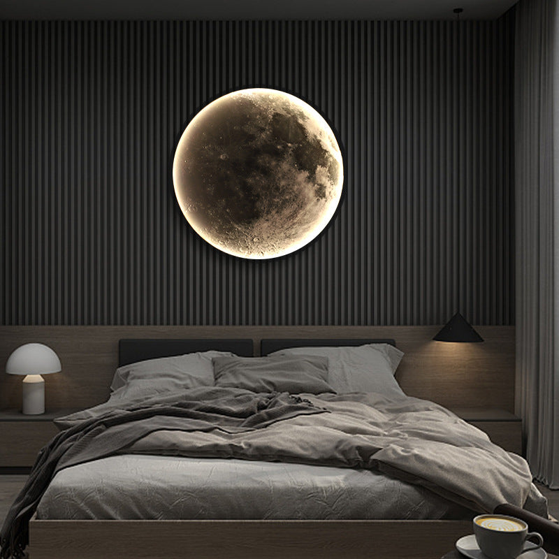 Lampada LED da Parete Decorativa Luna 83W Diametro 120CM Luce Fredda/Neutra/Calda Nero Lampadari LED Applicati Titolo predefinito Alessandro Design