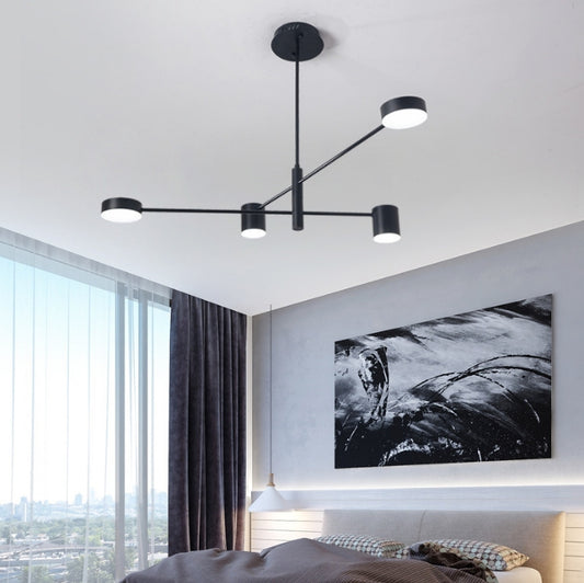 GALIOS Lampadario LED 48W, 4 Elementi, Luce Fredda/Calda/Neutra, Nero Lampadari Moderni Titolo predefinito Alessandro Design