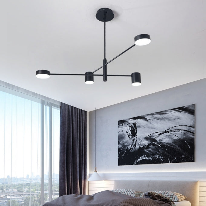 GALIOS Lampadario LED 48W, 4 Elementi, Luce Fredda/Calda/Neutra, Nero Lampadari Moderni Titolo predefinito Alessandro Design