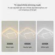 Lampadario a LED con telecomando FUTURA LUMINA 66W, 2 Quadrati, Luce Fredda/Calda/Neutra, Dimmerabile, Lampadario a LED Bianco con telecomando Titolo predefinito Alessandro Design