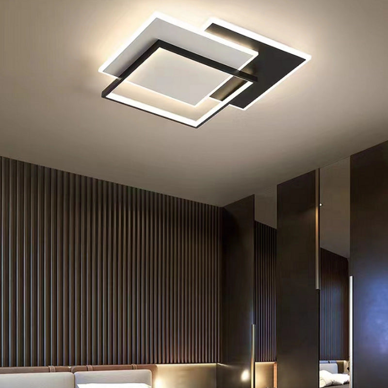 Lampadario a LED con telecomando CHIARA 98W, 3 Quadrati, Luce Fredda/Calda/Neutra, Dimmerabile, Nero Lampadari a LED con telecomando Titolo predefinito Alessandro Design
