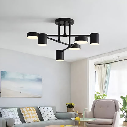 Lampadario LED GALIOS 26W, 6 Elementi, Luce Fredda/Calda/Neutra, Lampadari LED Applicati Nero Titolo predefinito Alessandro Design