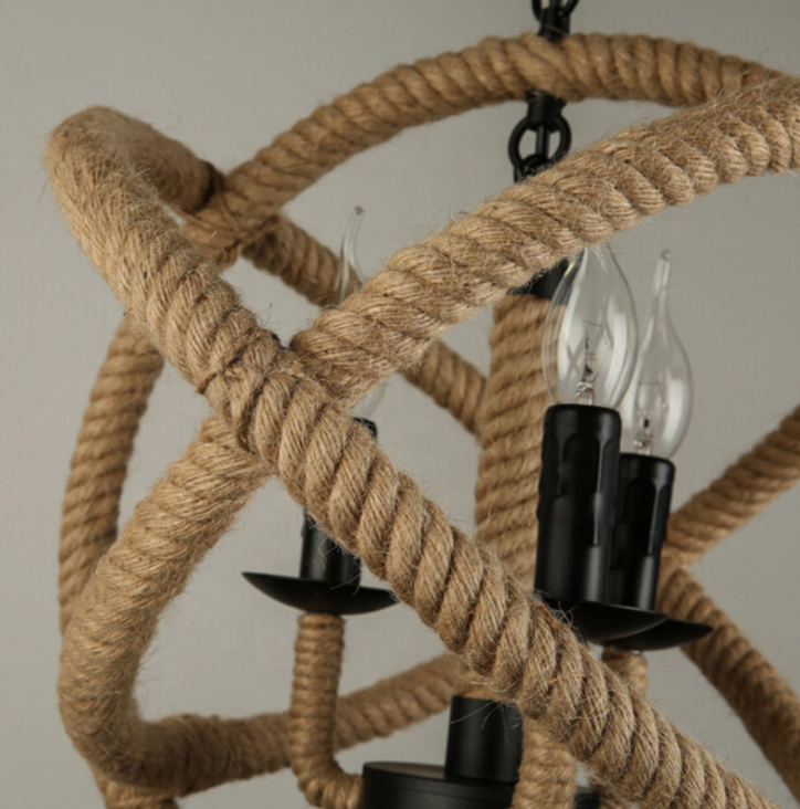 Lustra Vintage LV585/4BK, 4xE14, Rustic Barn, Sfoara si Metal, 30cm, Maro Lustre Vintage Default Title Alessandro Design