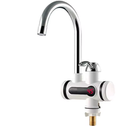 Rubinetto elettrico con riscaldamento istantaneo dell'acqua, display temperatura a LED, orizzontale con supporto per lavello/vasca, potenza 3000 W, acqua calda 30°C-60°C, bianco, Z007XDT Rubinetti da cucina Titolo predefinito Alessandro Design