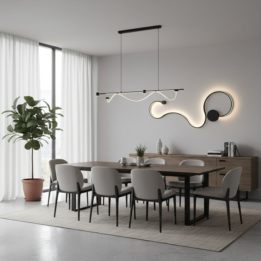 Aplica LED Delilah 36W Decorativa Lumina Rece/Calda/Neutra Metal si SIlicon Negru Aplice de Interior Default Title Alessandro Design