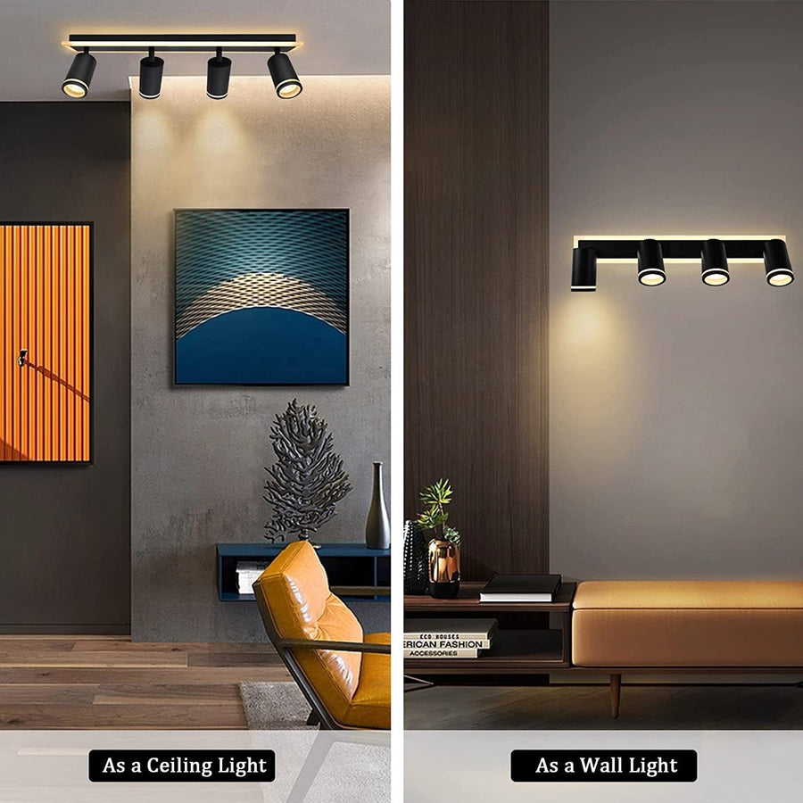 Lampadario LED Ellen 46W Luce Fredda/Calda/Neutra Proiettore Regolabile Lampadari LED in Acrilico e Metallo Nero Titolo predefinito Alessandro Design