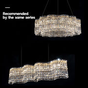 Candelabru Cristal LED cu Telecomanda WAVE Regalis, 52W, Lumina Calda/Rece/Neutra Inaltime Reglabila, Lumina Dimabila, Metal si Cristal Lustre LED cu Telecomanda Default Title Alessandro Design