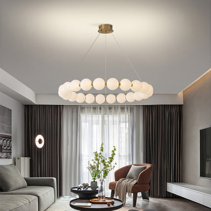 Celeste Lampadario LED a Sospensione in Acrilico da 42W con Telecomando, Dimmerabile, Luce Calda/Neutra/Fredda 3000K/4000K/6000K, Lampadari a LED in Oro, Metallo e Acrilico con Telecomando Titolo predefinito Alessandro Design