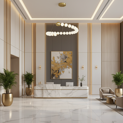 Lampadario LED Aurelia 41W in acrilico con telecomando, dimmerabile, 3000K/4000K/6000K, Lampadari LED in oro, metallo e acrilico con telecomando Titolo predefinito Alessandro Design