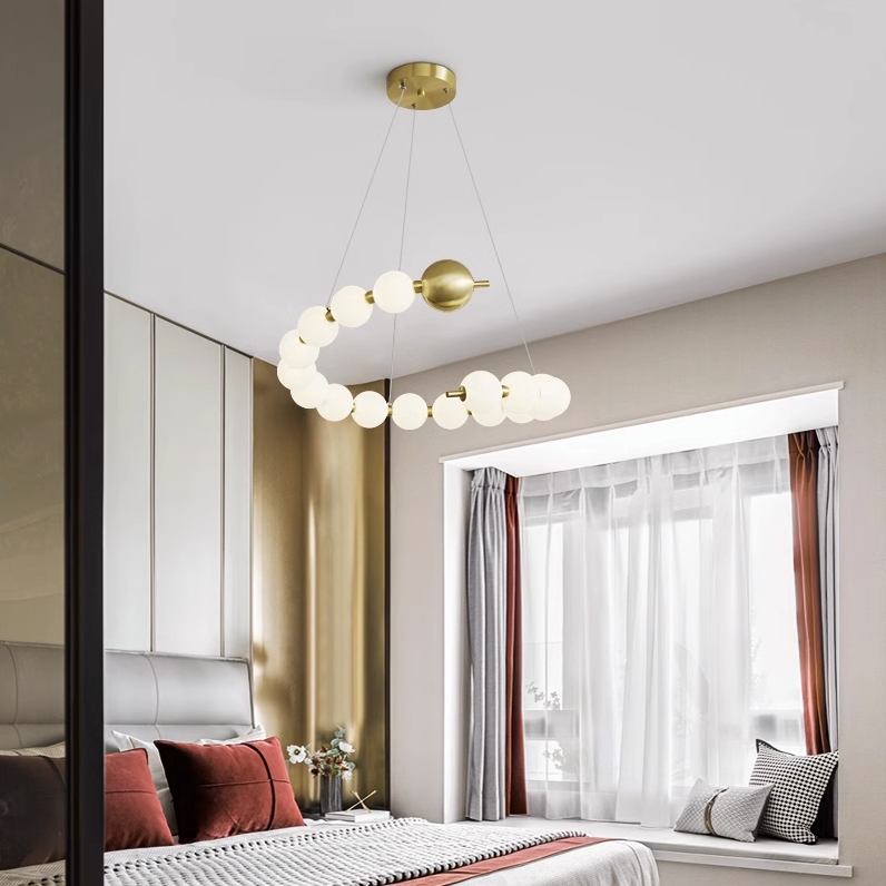 Lampadario LED Aurelia 41W in acrilico con telecomando, dimmerabile, 3000K/4000K/6000K, Lampadari LED in oro, metallo e acrilico con telecomando Titolo predefinito Alessandro Design