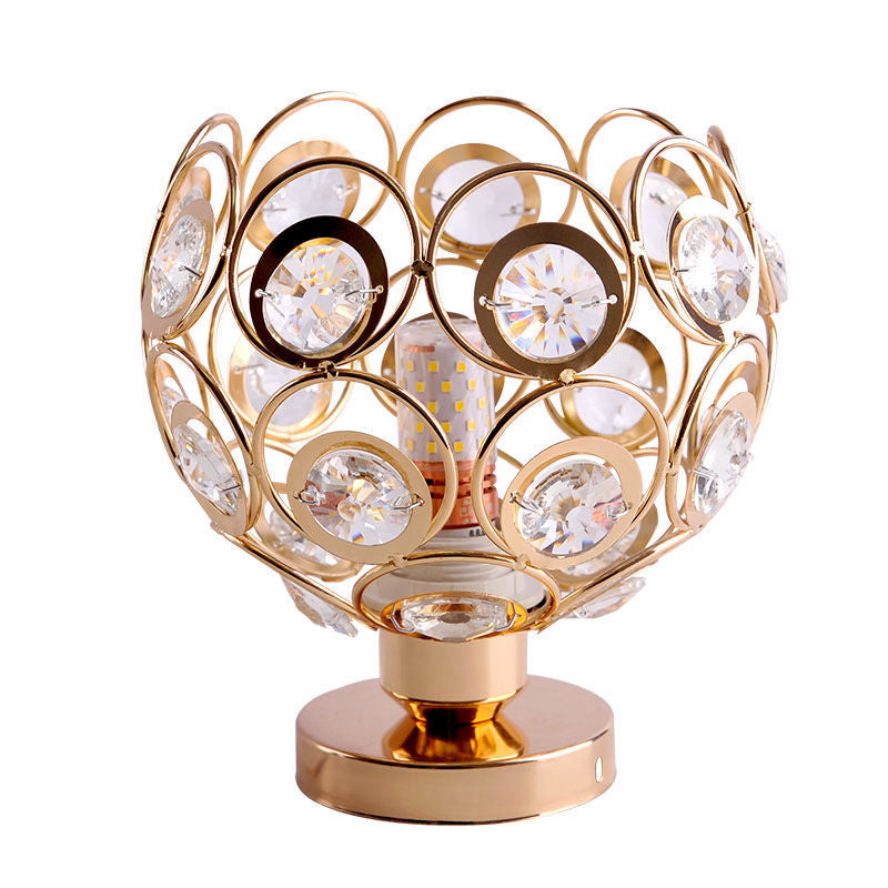 Lampadario Vera, 1xE27, D18H15cm, Oro, Metallo e Cristallo Lampadari Classici Titolo predefinito Alessandro Design