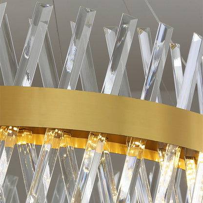 CASERTA Magno Lampadario LED con Telecomando, 68W, Dimmerabile, 3000K/4000K/6000K, Diametro 60cm, Lampadari in Cristallo Oro Titolo predefinito Alessandro Design