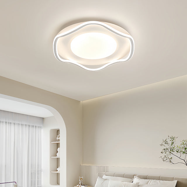 Lampadario a LED con telecomando MODERNO 77W, 2 Cerchi, Luce Fredda/Calda/Neutra, Dimmerabile, Lampadario a LED Bianco con telecomando Titolo predefinito Alessandro Design