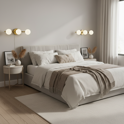 Lustra cristal ORI, 46cm, 3xG9, Globuri, Auriu